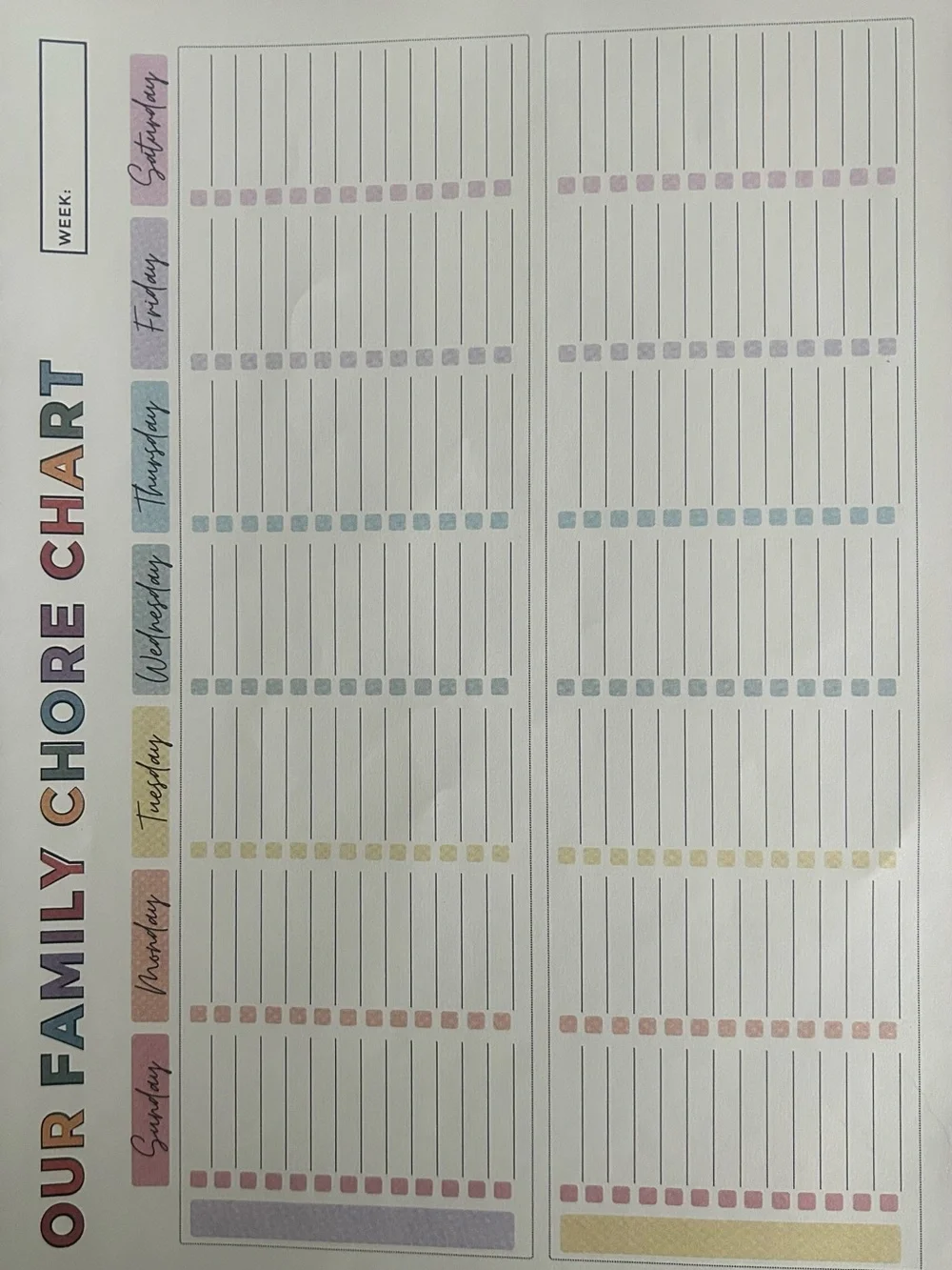Autism/ADHD Cleaning Planner